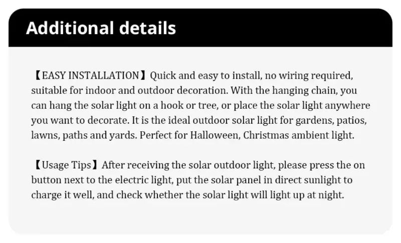 Solar Powered Hanging Lantern