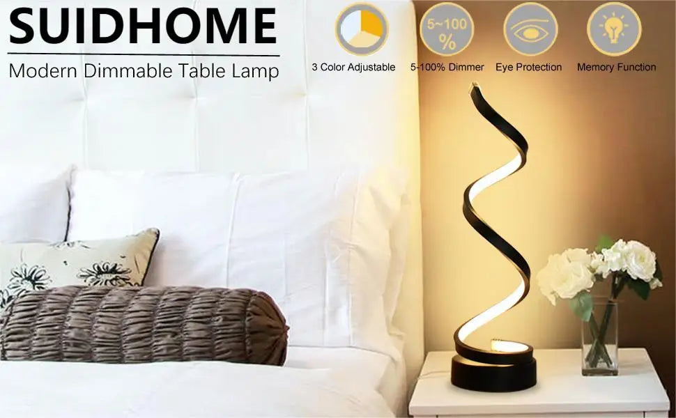 LED Spiral Table Lamp