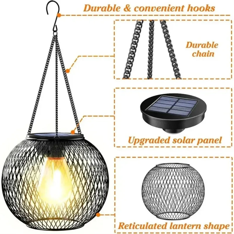 Solar Powered Hanging Lantern